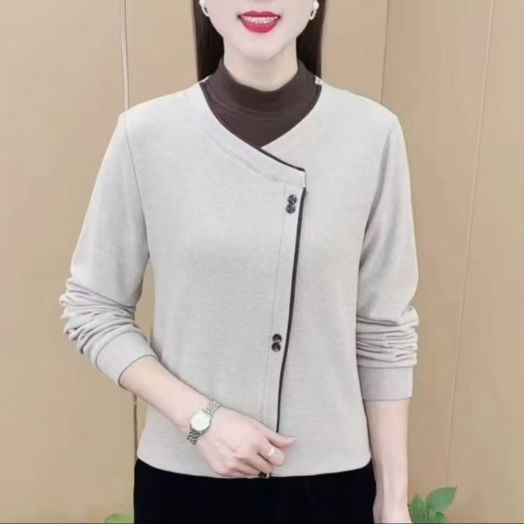 斜襟氣質打底衫